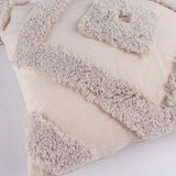 Maxbell Boho Moroccan Throw Pillow Covers Sofa Bed Geometric Tassels Cushion Cases Beige 45x45cm