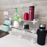 Maxbell Acrylic Storage Rack Standing Shelf Bathroom Kitchen Storage Organization Matte Clear