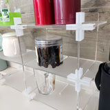 Maxbell Acrylic Storage Rack Standing Shelf Bathroom Kitchen Storage Organization Matte Clear