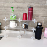 Maxbell Acrylic Storage Rack Standing Shelf Bathroom Kitchen Storage Organization Matte Clear