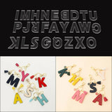 Maxbell 26pcs DIY Handmade Leather Clear Acrylic Letter Pattern Stencil Template