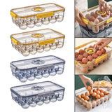 Maxbell Eggs Holder Food Storage Egg Box Refrigerator Container Case Yellow 24 Grid