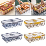 Maxbell Eggs Holder Food Storage Egg Box Refrigerator Container Case Yellow 24 Grid