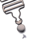 Maxbell 12Set Metal Fasteners Clip Brace Buckles Suspenders Buckles with Slider 40mm