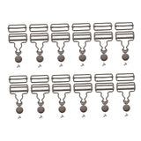 Maxbell 12Set Metal Fasteners Clip Brace Buckles Suspenders Buckles with Slider 40mm