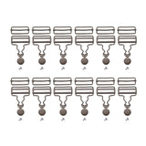Maxbell 12Set Metal Fasteners Clip Brace Buckles Suspenders Buckles with Slider 40mm