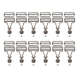 Maxbell 12Set Metal Fasteners Clip Brace Buckles Suspenders Buckles with Slider 40mm