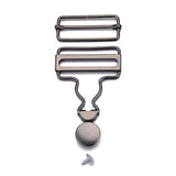 Maxbell 12Set Metal Fasteners Clip Brace Buckles Suspenders Buckles with Slider 40mm