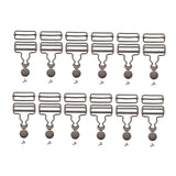 Maxbell 12Set Metal Fasteners Clip Brace Buckles Suspenders Buckles with Slider 40mm