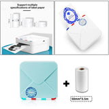 Maxbell Photo Printer Portable Thermal Printer Smartphone for Study List  Blue