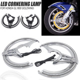 Maxbell LED Cornering Lamp Rotor Cover Ring Light for Honda GL1800 Goldwing Black