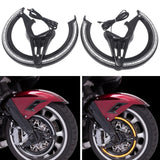 Maxbell LED Cornering Lamp Rotor Cover Ring Light for Honda GL1800 Goldwing Black