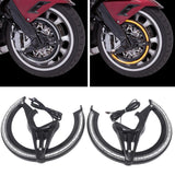 Maxbell LED Cornering Lamp Rotor Cover Ring Light for Honda GL1800 Goldwing Black