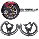 Maxbell LED Cornering Lamp Rotor Cover Ring Light for Honda GL1800 Goldwing Black