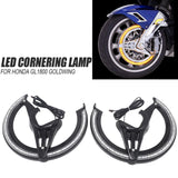 Maxbell LED Cornering Lamp Rotor Cover Ring Light for Honda GL1800 Goldwing Black