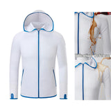 Maxbell Fishing Clothing Long Sleeve Breathable Cycling Camping Anti-UV Clothes XL White