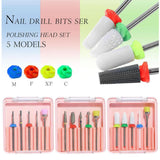 Maxbell 5 Pieces Nail Drill Bits Ceramic Set for Remove Poly Gel Nails  JH005