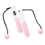 Maxbell Weighted Skipping Jump Rope 2-In-1 Cordless Ropes Indoor Outdoor Equipment Light Pink