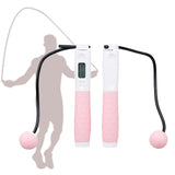 Maxbell Weighted Skipping Jump Rope 2-In-1 Cordless Ropes Indoor Outdoor Equipment Light Pink