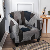 Maxbell Club Chair Slipcover Polyester Non-Slip Anti-Skid Elastic Arm Chair Cover pattern 3