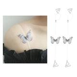 Maxbell Butterfly Transparent Invisible Adjustable Shoulder Bra Straps 1.8cm Grey
