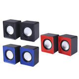 Maxbell Mini Computer Speakers Stereo2.0 Subwoofer for Home Use Office Tablet  Red
