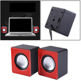 Maxbell Mini Computer Speakers Stereo2.0 Subwoofer for Home Use Office Tablet  Red