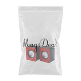 Maxbell Mini Computer Speakers Stereo2.0 Subwoofer for Home Use Office Tablet  Red