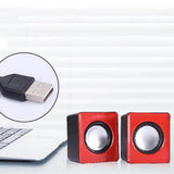 Maxbell Mini Computer Speakers Stereo2.0 Subwoofer for Home Use Office Tablet  Red