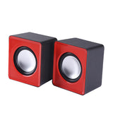 Maxbell Mini Computer Speakers Stereo2.0 Subwoofer for Home Use Office Tablet  Red