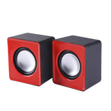 Maxbell Mini Computer Speakers Stereo2.0 Subwoofer for Home Use Office Tablet  Red