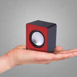 Maxbell Mini Computer Speakers Stereo2.0 Subwoofer for Home Use Office Tablet  Red