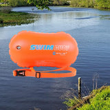 Maxbell Inflatable Swimming Tow Float with Waist Belt Water Swim Buoy Air Bag Safety