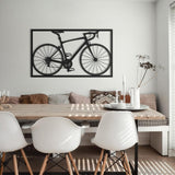 Bike Wall Art Wall Sculpture Metal Crafts Rustic Farmhouse for Office Black