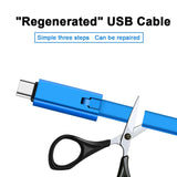 Maxbell USB Date Cable Head for Repairable Fast Charging Cord  Micro USB Blue