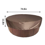 Maxbell Swimming Pool Cover Waterproof Hot Tub Above Ground Pool Solid Dust Cover coffee