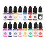 Maxbell 24x 10ml Epoxy Resin Pigment, Liquid Epoxy Dye Translucent Resin Colorant