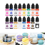 Maxbell 24x 10ml Epoxy Resin Pigment, Liquid Epoxy Dye Translucent Resin Colorant