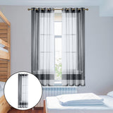 Maxbell Outdoor Sheer Curtain Drape Pool Privacy Mildew Proof Window Treatments 132x213cm