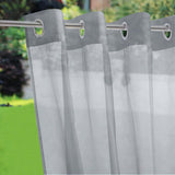Maxbell Outdoor Sheer Curtain Drape Pool Privacy Mildew Proof Window Treatments 132x213cm