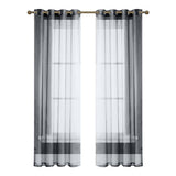 Maxbell Outdoor Sheer Curtain Drape Pool Privacy Mildew Proof Window Treatments 132x213cm