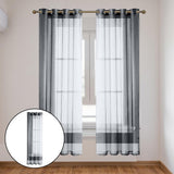 Maxbell Outdoor Sheer Curtain Drape Pool Privacy Mildew Proof Window Treatments 132x213cm