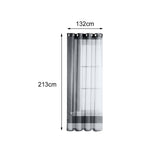 Maxbell Outdoor Sheer Curtain Drape Pool Privacy Mildew Proof Window Treatments 132x213cm