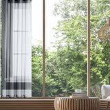 Maxbell Outdoor Sheer Curtain Drape Pool Privacy Mildew Proof Window Treatments 132x213cm