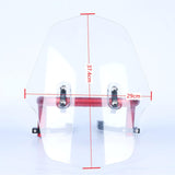 Maxbell Motorcycle Windshield WindScreen Wind Deflector w/Mounting Bracket  Black