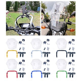 Maxbell Motorcycle Windshield WindScreen Wind Deflector w/Mounting Bracket  Black