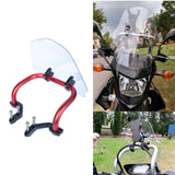 Maxbell Motorcycle Windshield WindScreen Wind Deflector w/Mounting Bracket  Black
