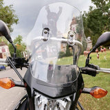 Maxbell Motorcycle Windshield WindScreen Wind Deflector w/Mounting Bracket  Black