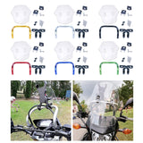 Maxbell Motorcycle Windshield WindScreen Wind Deflector w/Mounting Bracket  Black