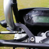 Maxbell Motorcycle Windshield WindScreen Wind Deflector w/Mounting Bracket  Black